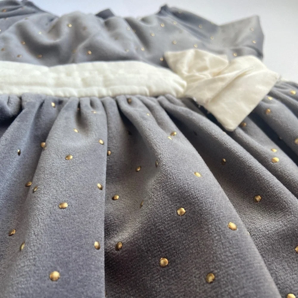 Max Studio Gray Velour Party Dress